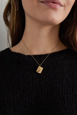 Envelope necklace with message - gold h5 Picture3